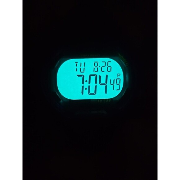 Timex Ironman Triathlon 10Lap Blue Digital Wristwatch Indiglo WR100M New Battery - Picture 3 of 10